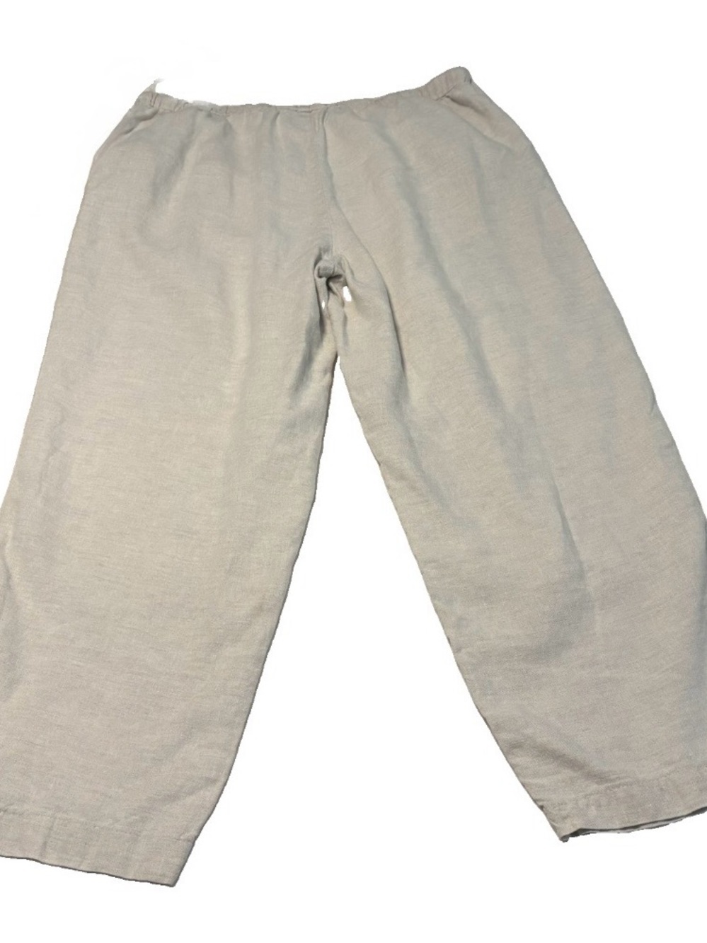 Orvis Women’s 100% Linen Capri Pants Tan Size Large